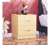 Vida DesignsTable de Chevet à 2 tiroirs en pin avec poignées et glissières en métal