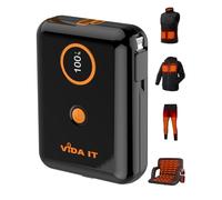 Vida IT 10000mAh Compact Batterie Externe pour Veste Gilet Doudoune Manteau Chauffant USB Batterie Légère Power Bank pour iPhone Samsung Xiaomi Oppo Portable Longue Durée USB-C Câble Intégré Rapide