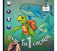 Vida Marinha em Aventuras - Livro de Colorir 1 - Estilo de arte de linha detalhada: 50 Desenhos em 25 Cenários Divertidos para Adultos e Crianças