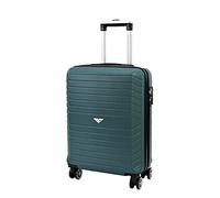 VIDA since 1995 VR629 Valise Cabine souflet Extensible 4 roulettes Doubles 360 (Vert, S - Small - 34-45L - 55x39x22cm - 2,8kg)