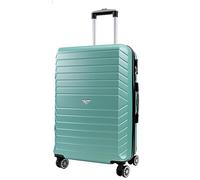 VIDA since 1995 VR629 Valise Rigide Moyen soute avec souflet Extensible,roulettes Doubles 360°(Menthe (Mint), M - Medium - 55L-76L- 67x44x27cm - 3,6kg)