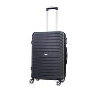 VIDA since 1995 VR629 Valise Rigide Taille Moyen,souflet Extensible,roullettes Double (Noir (Black), M - Medium - 55L-76L- 67x44x27cm - 3,6kg)