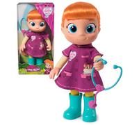 Vida the Vet Spin Master 6069852 Trousse d'accessoires vétérinaires, 1 poupée en peluche pop-corn et autocollants pour jeux de simulation, jouets de déguisement pour filles à partir de 3 ans