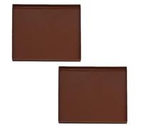 Vidacharmy 2 Pièces Tapis de Cuisson Silicone, Plaque a Génoise Tapis à Gâteau Roulé Suisse, Plaque de Gâteau Antiadhésif, Plateau (30.5 * 25.8 * 1cm) pour Cuisson Biscuits Pizza Pain Mousse(Chocolat)