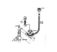 Vidage automatique 1 bac CUIPD269 / CUIPD017 pour évier V&B SUBWAY PURE - Siphon gain de place