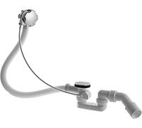 Duravit D Code vidage baignoire avec trop plein, bonde et crépine vidage côté pieds chrome 790225000001000