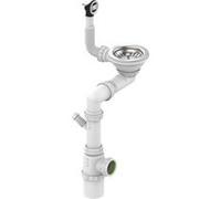 Vidage complet manuel chromé pour évier 1 cuve Blanc G