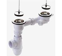 Vidage complet sans trop plein pour evier gres - Diametre 60 mm