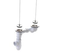 Vidage évier PVC pour évier grès 2 cuves