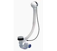 vidage de baignoire - easybain wave - abs - chromé - avec cable - nicoll 0203611