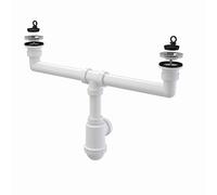 Vidage d'évier pour l’évier 2 cuves - grilles de siphons inox