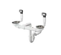 Vidage manuel pour évier 2 bacs D15-10 inox