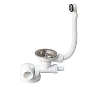 Vidage Wirquin -30718721- pour évier 1 bac (grès, synthèse ou inox) avec prise machine à laver, tourelle orientable.