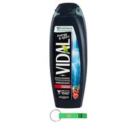 Vidal Lot de 24 gels douche Bagnodoccia Energy & Sport/mousse de douche aux extraits de ginseng et de guarana 250 ml + porte-clés Beni Culinari