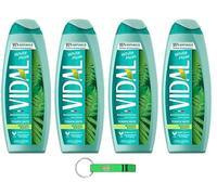 Vidal Lot de 4 gels douche bagnodoccia/mousse de douche au musc blanc 500 ml + porte-clés Beni Culinari