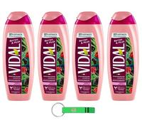 Vidal Lot de 4 gels douche Bagnodoccia/mousse de douche avec mûre et musc 250 ml + porte-clés Beni Culinari