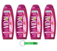 Vidal Lot de 4 gels douche Bagnodoccia/mousse de douche avec orchidée impériale 500 ml + porte-clés Beni Culinari
