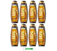 Vidal Lot de 8 gels douche Bagnodoccia/mousse de douche à l'huile d'argan 500 ml + porte-clés Beni Culinari