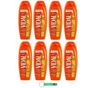 Vidal Lot de 8 gels douche Bagnodoccia/mousse de douche à l'orange et au citron vert 250 ml + porte-clés Beni Culinari