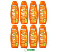 Vidal Lot de 8 gels douche Bagnodoccia/mousse de douche à l'orange et au citron vert 500 ml + porte-clés Beni Culinari