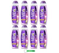 Vidal Lot de 8 gels douche Bagnodoccia/mousse de douche avec fleurs de tiaré 500 ml + porte-clés Beni Culinari