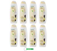 Vidal Lot de 8 gels douche Bagnodoccia/mousse de douche avec lait d'amande et vanille 500 ml + porte-clés Beni Culinari