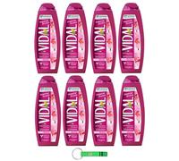 Vidal Lot de 8 gels douche Bagnodoccia/mousse de douche avec orchidée impériale 500 ml + porte-clés Beni Culinari