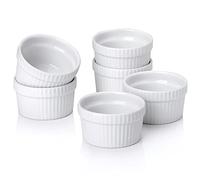 Vidalenta Lot de 6 mini ramequins de 42,5 g, petits bols à sauce à tremper, bols à tremper, en porcelaine, petits ramequins, tasses à dessert, petits bols pour planche à charcuterie, passent au