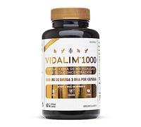 VIDALIM 1000mg Omega 3 DHA Microalgues par capsule (60 perles). Pureté maximale