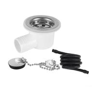 Vidange d'évier de camping, anti-fuite, à angle droit, avec connecteur de vidange d'évier de 2 m, adaptateur de tuyau pour éviers de yacht de camping-car
