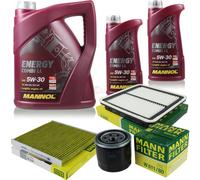 Vidange D'Huile Kit 7L mannol Energy Combi Ll 5W-30 + Mann Huile Service