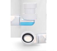 Vidange en polypropylène à visser avec longueur réglable de 380 à 930 mm, gobelet transparent et bouchon fileté amovible pour mur ou sol M(B)