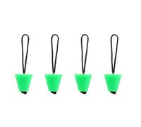 Vidange pour kayak Silicone Résistants 40mm Lot de 4 Vidange | Silicone , cordons inclus, étanchéité maximale, pour kayak pour canoe yacht, vert(Green)
