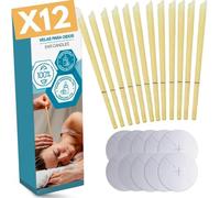 Vidaprime PACK 12 BOUGIES Auriculaires pour Nettoyer les oreilles - Cône à Cire d’oreilles - Nettoyer des oreilles - Bougies pour oreilles - Bougies Auriculaires - BOUGIES POUR NETTOYER OREILLES