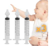 Vidaprime Pack de 3 seringues nasales pour bébés et adultes - Mouche-bébé, aspirateur nasal pour bébés - Seringue pour lavage nasal bébé - Nettoyeur de nez pour bébés