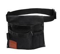 VIDAR TOOLS 6-Pocket Single Side Tool Belt Pouch/Utility Belt/Work Apron for Carpenter and Gardener.Durable Canvas Construction.Comfortable Adjustable Belt.Light Weight.BLACK
