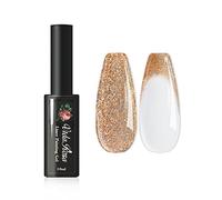 VidaRosa Gel Vernis à Ongles Stylo UV LED Peinture Gel Vernis à Ongles Set pour 3D Nail Art DIY Nail Design Pull Line Pen Dessin à Ongles, Vernis à Ongles pour Salon Manucure, 10ML, Glitter Champagne