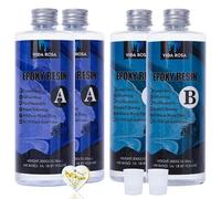 VidaRosa Kits de résine époxy pour débutants, 1200 ml/42,32 oz de revêtement cristallin pour l'art