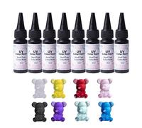 VidaRosa Résine époxy UV à séchage rapide, sans mélange, aucun pigment nécessaire, 30 ml, 8 couleurs