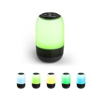 VidaTeco Haut-parleur Bluetooth puissant 5 W : IPX5 étanche sans fil Bluetooth 5.0 TWS, autonomie de la batterie 24 h, prise en charge FM, AUX, TF, lumière RVB (C9)