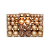 vidaXL 100x Boules de Noël Rose/Doré Ornements Sapin Arbre Décor Fête Maison