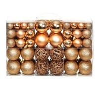 vidaXL 100x Boules de Noël Rose/Doré Ornements Sapin Arbre Décor Fête Maison Multicolore G