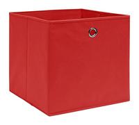 vidaXL 10x Boîtes de Rangement Coffres de Rangement Boîtes d'Emballage Stockage Foulards Chaussettes Sous-vêtements Tissu Intissé 28x28x28 cm Rouge