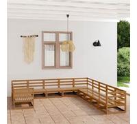 vidaXL 11-delige Loungeset massief grenenhout3076017 Bois G