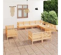 vidaXL 11-delige Loungeset massief grenenhout3083214 Bois G
