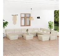 11-delige Loungeset pallet geÃ¯mpregneerd vurenhout3063733