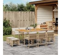 Ensemble à Manger de Jardin avec Coussins Table 15pcs Noir Résine Tressée vidaXL