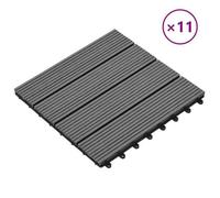 WPC carrelage de 11 pièces 30x30 cm pour terrasse-balcon-jardin gris