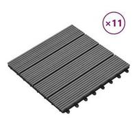 vidaXL 11x Carrelage pour Terrasse Balcon Jardin WPC Dalle Salle de Bain 40826 Gris G