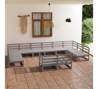 vidaXL 12-delige Loungeset massief grenenhout3076221 Bois G